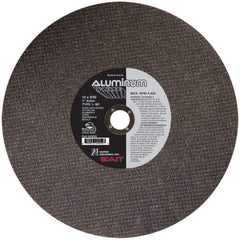Sait - 14" Aluminum Oxide Cutoff Wheel - 3/32" Thick, 1" Arbor, 4,400 Max RPM, Use with Chop Saws - Americas Industrial Supply