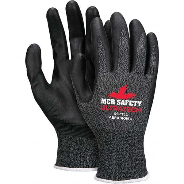 MCR Safety - Size M, ANSI Cut Lvl 2, ANSI Puncture Lvl 2, ANSI Abrasion Lvl 3, Foam Nitrile Coated Cut & Puncture Resistant Gloves - Americas Industrial Supply