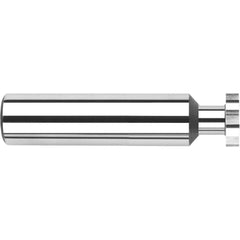 Harvey Tool - 1/8" Cut Diam, 0.025" Cut Width, 1/8" Shank, Straight-Tooth Woodruff Keyseat Cutter - Exact Industrial Supply