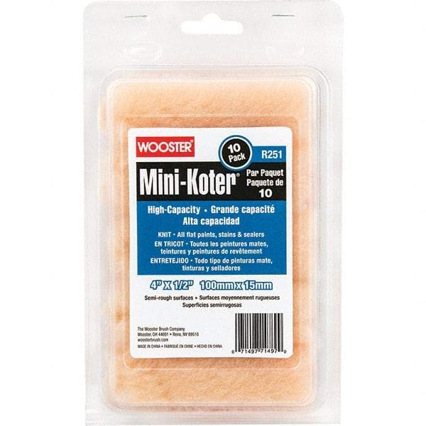 Wooster Brush - Paint Roller Covers   Type: Mini Roller    Nap Size (Inch): 1/2 - Americas Industrial Supply