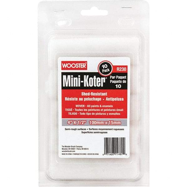 Wooster Brush - Paint Roller Covers   Type: Mini Roller    Nap Size (Inch): 1/2 - Americas Industrial Supply