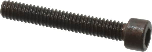 Made in USA - #1-72 UNF Hex Socket Drive, Socket Cap Screw - Alloy Steel, Black Oxide Finish, Fully Threaded, 1/2" Length Under Head - Americas Industrial Supply