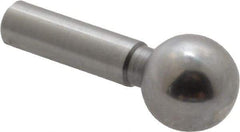 Jergens - 1/4" Ball Diam, 1/8" Shank Diam, Steel Standard Tooling Ball - 9/16" Ball Center to Shank Bottom - Americas Industrial Supply