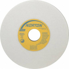 Norton - 7" Diam x 1-1/4" Hole x 1/2" Thick, G Hardness, 46 Grit Surface Grinding Wheel - Aluminum Oxide, Type 1, Coarse Grade, 3,600 Max RPM, Vitrified Bond, No Recess - Americas Industrial Supply