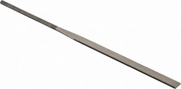 Grobet - 5-1/2" Needle Precision Swiss Pattern Round File - Round Handle - Americas Industrial Supply