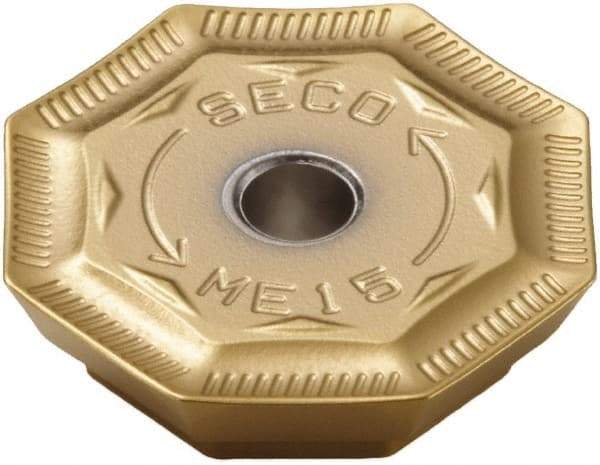 Seco - OFER070405 ME15 Grade F40M Carbide Milling Insert - TiAlN/TiN Finish, 0.18" Thick, 0.706" Inscribed Circle - Americas Industrial Supply