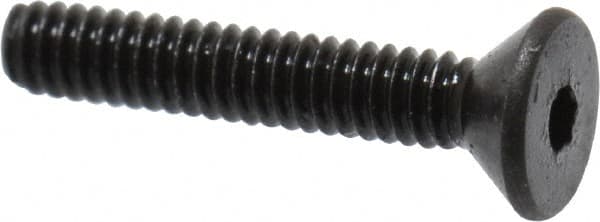 Value Collection - #0-80 UNF Hex Socket Drive, Flat Screw - Alloy Steel, Black Oxide Finish, Fully Threaded, 3/8" OAL - Americas Industrial Supply