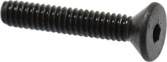 Value Collection - #0-80 UNF Hex Socket Drive, Flat Screw - Alloy Steel, Black Oxide Finish, Fully Threaded, 3/8" OAL - Americas Industrial Supply