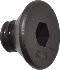 Value Collection - #10-24 UNC Hex Socket Drive, Flat Screw - Alloy Steel, Black Oxide Finish, Fully Threaded, 1/4" OAL - Americas Industrial Supply