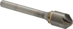 SGS - 1/2" Head Diam, 1/4" Shank Diam, 6 Flute 90° Solid Carbide Countersink - Americas Industrial Supply