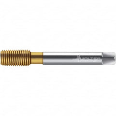 Walter-Prototyp - M14x2.00 DIN 2174 6HX 13.140 Thread Limit Semi-Bottoming Thread Forming Tap - Powdered Metal High Speed Steel, TiN Finish, 110mm OAL, 20mm Thread Length, Right Hand Thread, Series TC420 - Americas Industrial Supply