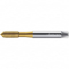 Walter-Prototyp - M8x1.25 DIN 2174 6HX 7.490 Thread Limit Semi-Bottoming Thread Forming Tap - Powdered Metal High Speed Steel, TiN Finish, 90mm OAL, 12mm Thread Length, Right Hand Thread, Series TC430 - Americas Industrial Supply