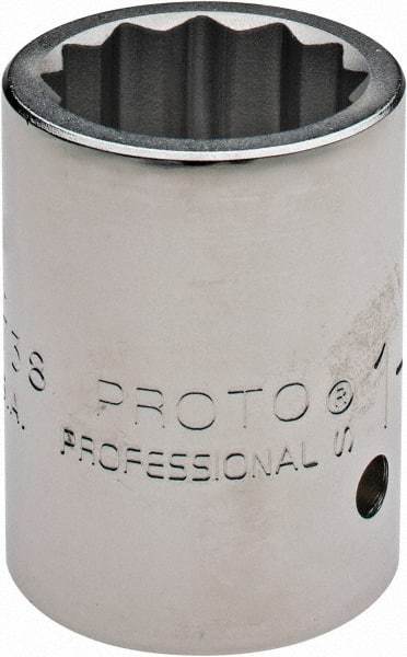 Proto - 1-3/16", 1" Drive, Standard Hand Socket - 12 Points, 2-7/16" OAL - Americas Industrial Supply