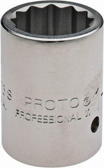 Proto - 1-3/16", 1" Drive, Standard Hand Socket - 12 Points, 2-7/16" OAL - Americas Industrial Supply