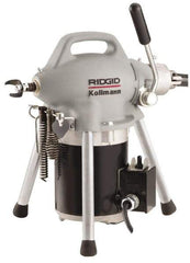 Ridgid - Electric Battery Drain Cleaning Machine - For 3/4" to 4" Pipe, 100' Cable, 400 Max RPM - Americas Industrial Supply