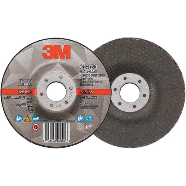 3M - Depressed-Center Wheels Wheel Diameter (Inch): 5 Wheel Thickness (Inch): 1/8 - Americas Industrial Supply