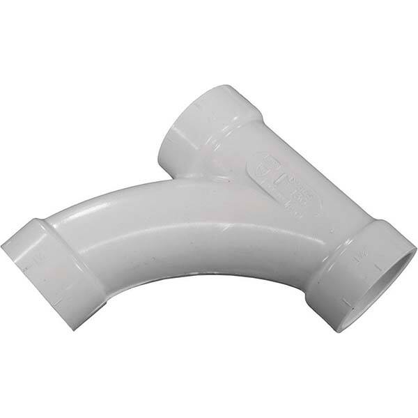 Jones Stephens - Drain, Waste & Vent Pipe Fittings Type: Long Turn Tee Wye Fitting Size: 1-1/2 (Inch) - Americas Industrial Supply