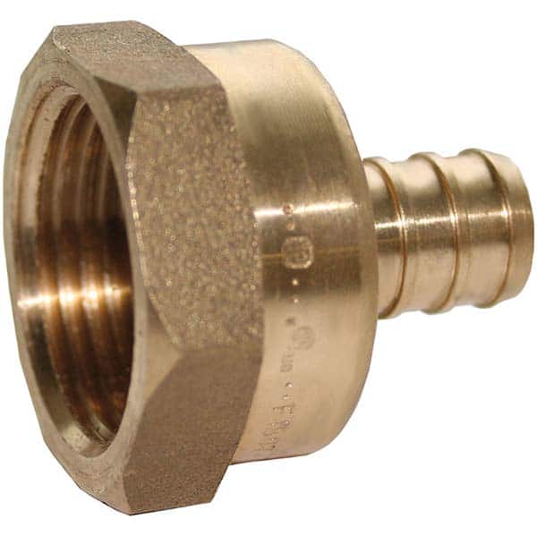 Jones Stephens - Brass & Chrome Pipe Fittings Type: Female Adapter Fitting Size: 1/2 x 1/2 - Americas Industrial Supply