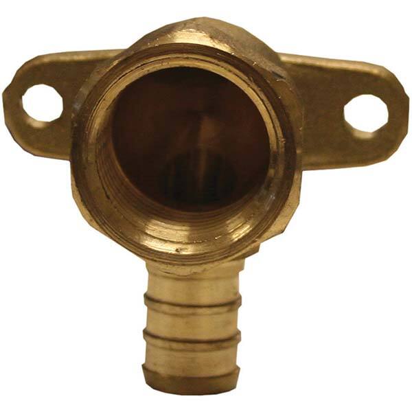 Jones Stephens - Brass & Chrome Pipe Fittings Type: Drop Ear 90 Elbow Fitting Size: 1/2 x 1/2 - Americas Industrial Supply
