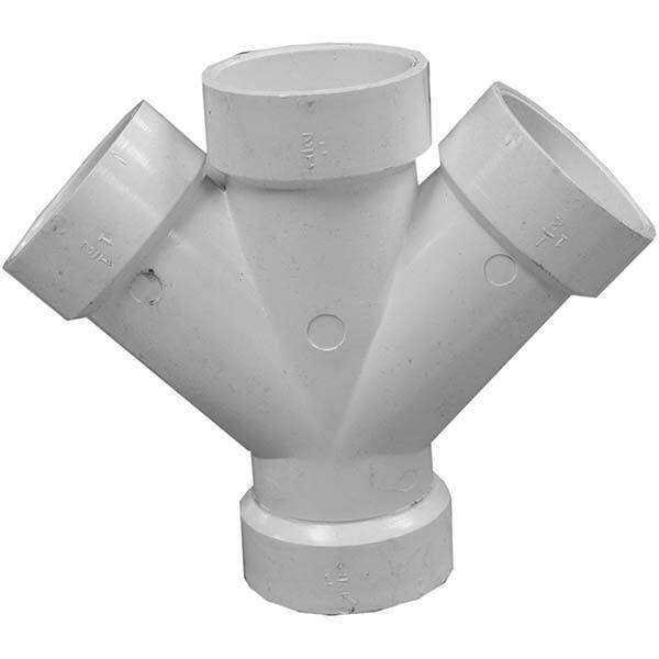 Jones Stephens - Drain, Waste & Vent Pipe Fittings Type: Double Wye Fitting Size: 4 x 2 (Inch) - Americas Industrial Supply