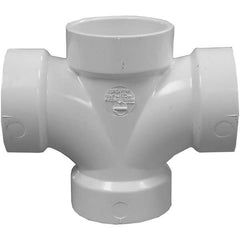 Jones Stephens - Drain, Waste & Vent Pipe Fittings Type: Double Sanitary Tee Fitting Size: 3 x 3 x 2 x 2 (Inch) - Americas Industrial Supply