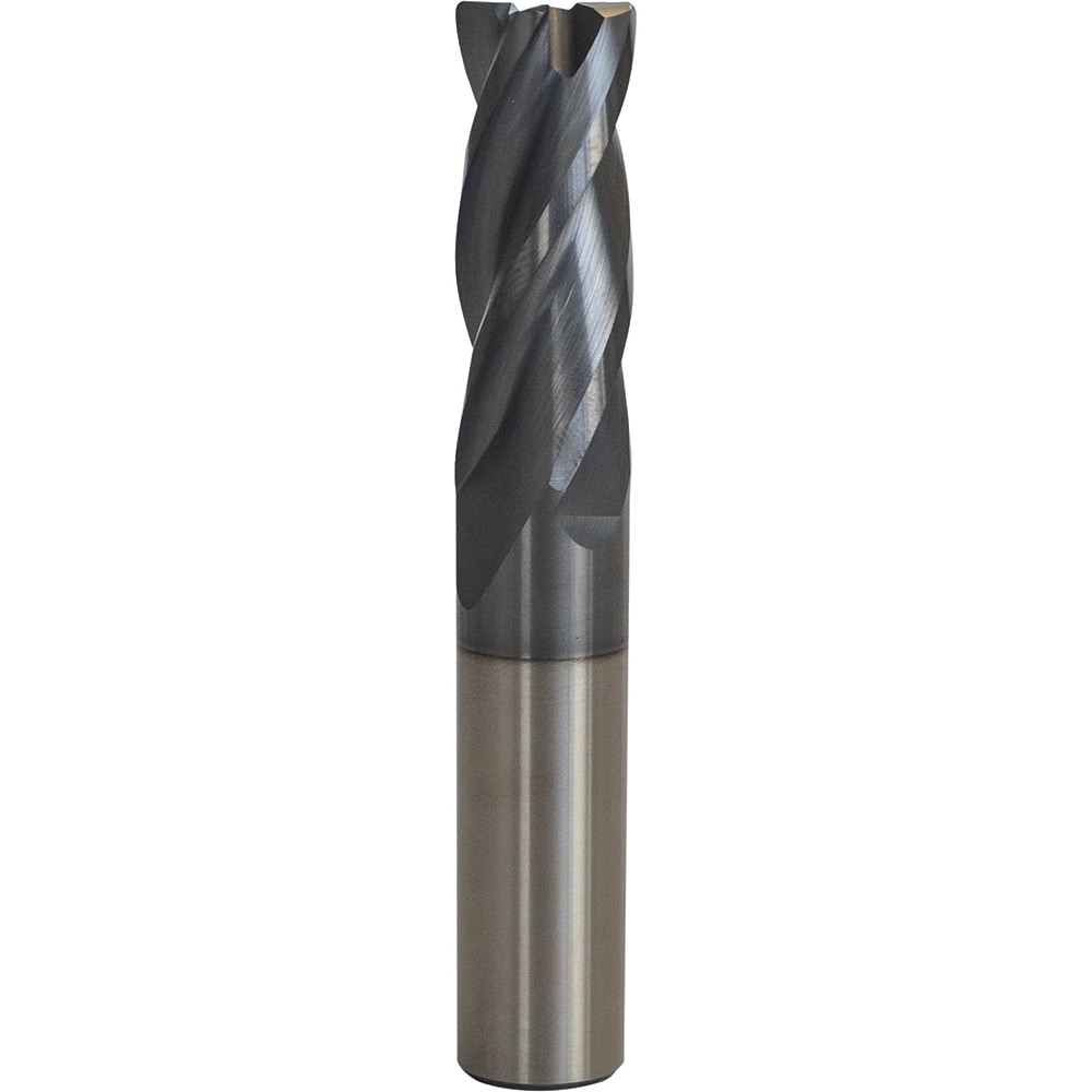 Accupro - 1/2" Diam 4 Flute Carbide 0.03" Corner Radius End Mill - Exact Industrial Supply