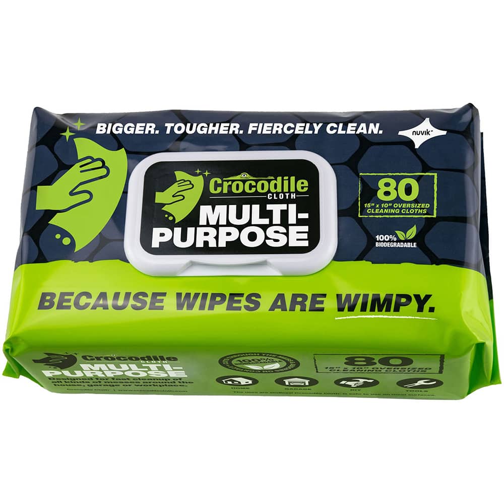Crocodile Cloth - Wipes Type: General Purpose Style: Pre-Moistened; Flat Fold - Americas Industrial Supply