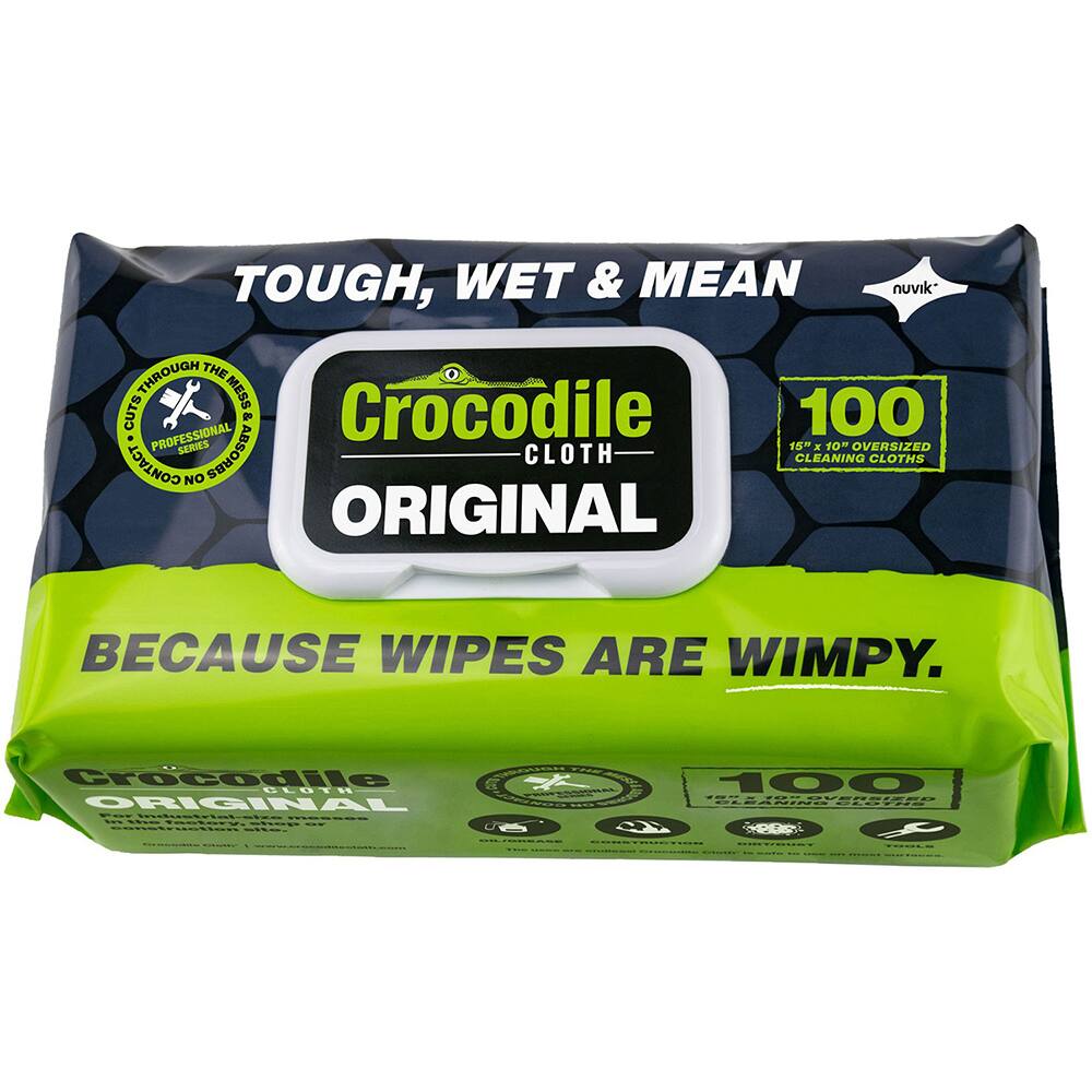 Crocodile Cloth - Wipes Type: General Purpose Style: Pre-Moistened; Flat Fold - Americas Industrial Supply