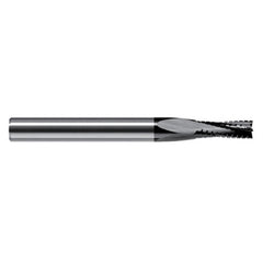 End Mills for Composites - 0.0937″ (3/32″) Cutter Diameter × 0.2790″ Length of Cut Carbide Square Chipbreaker Cutter, 4 Flutes, Amorphous Diamond Coated