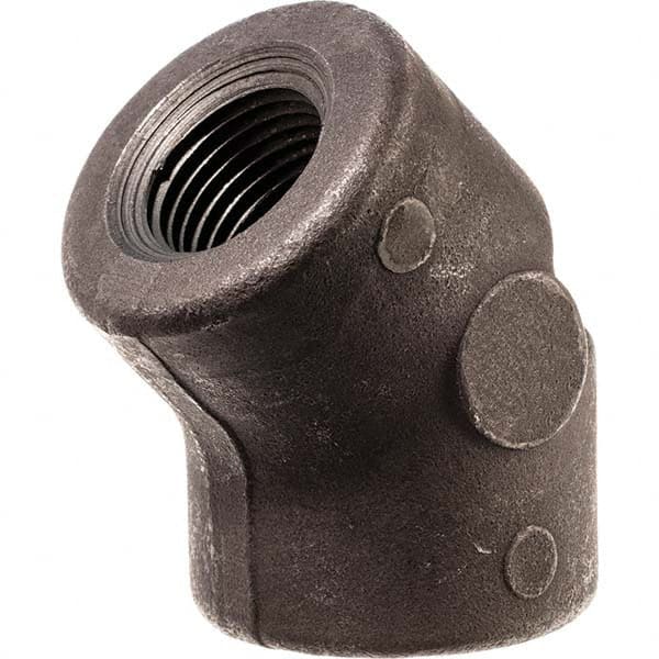 USA Sealing - Black Pipe Fittings Type: 45 Degree Elbow Fitting Size: 1/2 (Inch) - Americas Industrial Supply