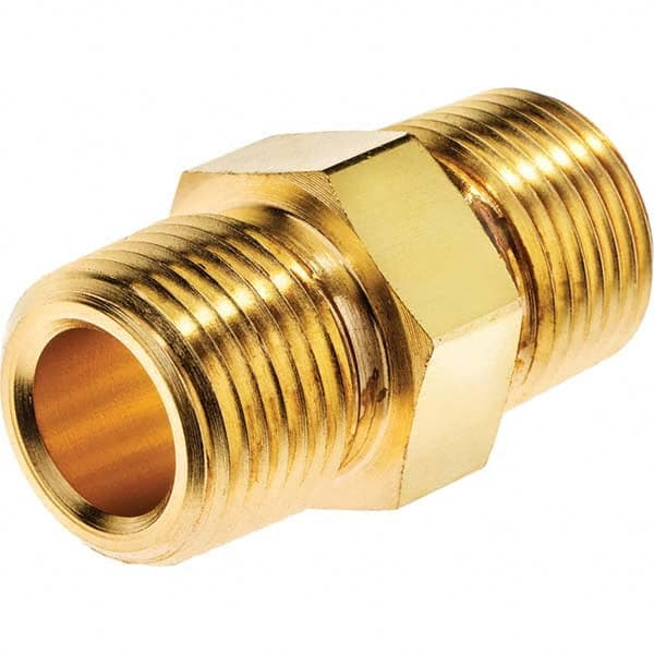 USA Sealing - 3/4" Brass Pipe Hex Nipple - Americas Industrial Supply
