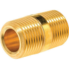 USA Sealing - 1/4" Brass Pipe Close Nipple - Americas Industrial Supply
