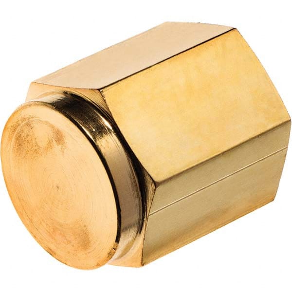 USA Sealing - 3/8" Brass Pipe Hex Cap - Americas Industrial Supply