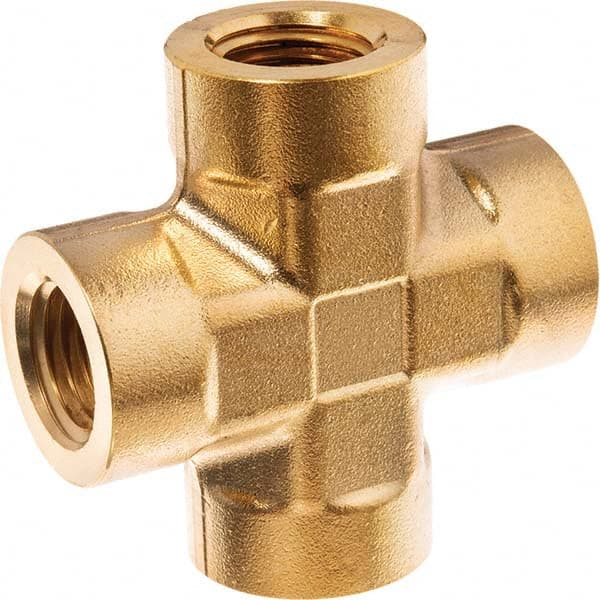 USA Sealing - 1/4" Brass Pipe Female Cross - Americas Industrial Supply