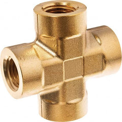 USA Sealing - 1/4" Brass Pipe Female Cross - Americas Industrial Supply