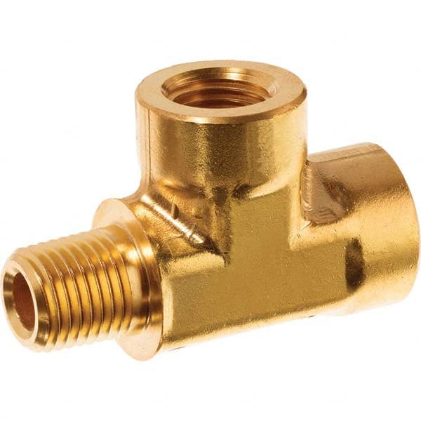 USA Sealing - 3/8" Brass Pipe Run Tee - Americas Industrial Supply