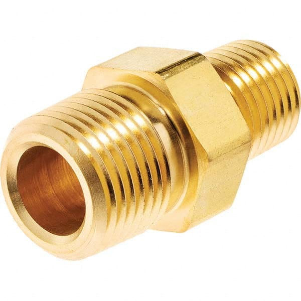 USA Sealing - 3/4 x 1/4" Brass Pipe Reducing Hex Nipple - Americas Industrial Supply
