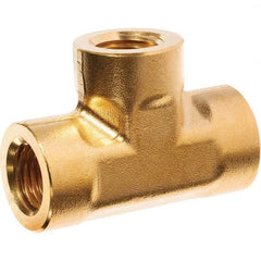 USA Sealing - 3/4" Brass Pipe Female Tee - Americas Industrial Supply