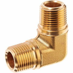 USA Sealing - 3/8" Brass Pipe 90° Male Elbow - Americas Industrial Supply