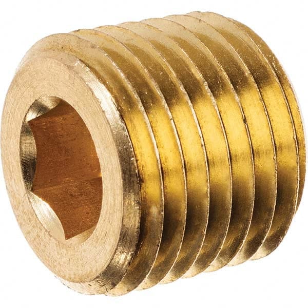USA Sealing - 3/4" Brass Pipe Hex Socket Plug - Americas Industrial Supply