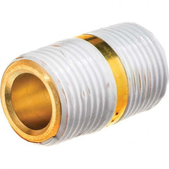 USA Sealing - 3/8" Brass Pipe Close Nipple - Americas Industrial Supply