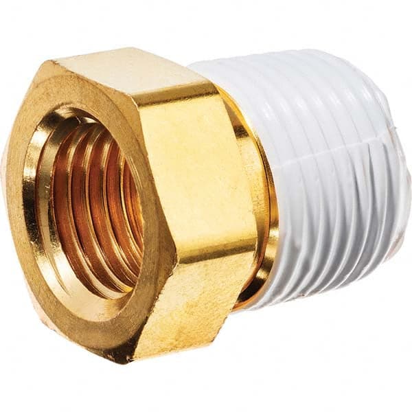 USA Sealing - 1/2 x 1/8" Brass Pipe Hex Bushing - Americas Industrial Supply