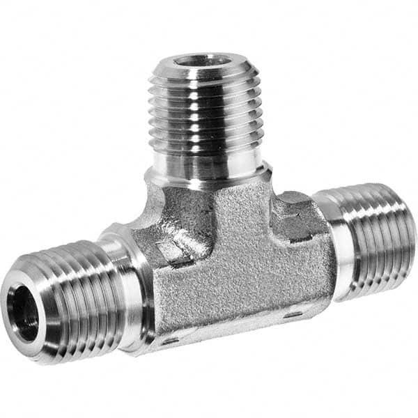 USA Sealing - 1/2" 316 Stainless Steel Pipe Male Tee - Americas Industrial Supply