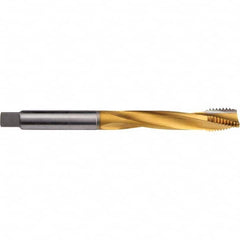 Spiral Flute Tap: M36 x 3.00, MF, Modified Bottoming, 6H Class of Fit, Cobalt, TiN Finish Right Hand Flute, Right Hand Thread, D8, Series C4063701
