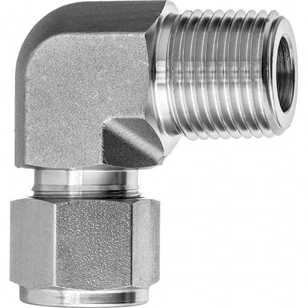 USA Sealing - Metal Compression Tube Fittings Type: Male Elbow End Connections: Comp x MNPT - Americas Industrial Supply