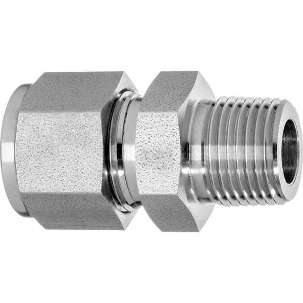 USA Sealing - Metal Compression Tube Fittings Type: Male Connector End Connections: Comp x MNPT - Americas Industrial Supply