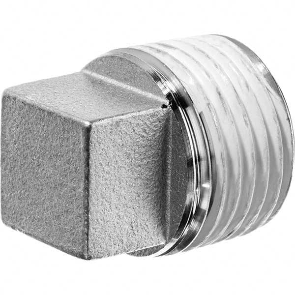 USA Sealing - 1-1/2" 304 Stainless Steel Pipe Square Head Plug - Americas Industrial Supply