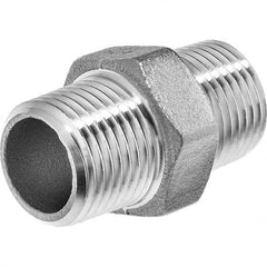 USA Sealing - 1/2" 304 Stainless Steel Pipe Hex Nipple - Americas Industrial Supply