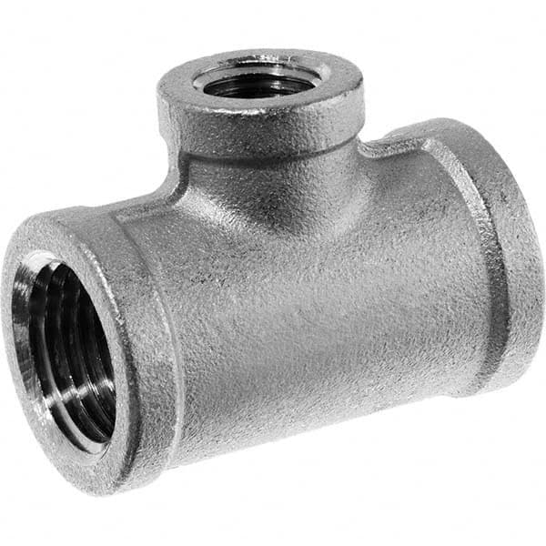 USA Sealing - 1 x 1/2" 304 Stainless Steel Pipe Reducing Tee - Americas Industrial Supply
