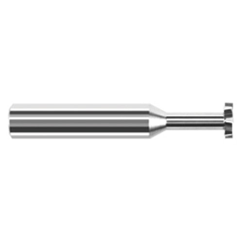 Staggered Tooth - 0.5000″ (1/2″) Cutter Diameter × 0.0620″ (1/16″) Width × 0.7500″ (3/4″) Neck Length Carbide Square Stagger Keyseat Cutter, 8 Flutes - Exact Industrial Supply